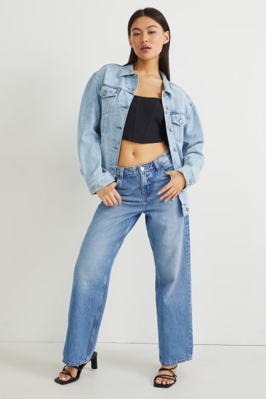 Dames - Relaxed jeans - high waist - jeanslichtblauw