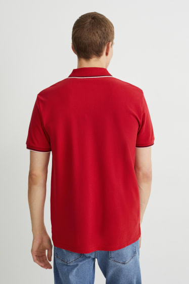 Herren - Poloshirt - dunkelrot