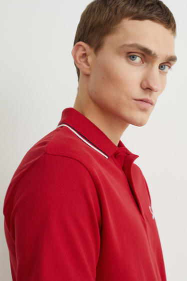 Herren - Poloshirt - dunkelrot