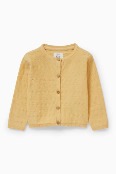 Bébés - Gilet en maille pour bébé - jaune