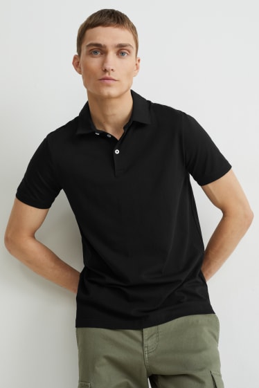 Heren - Poloshirt - Flex - zwart