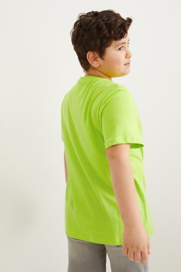 Niños - Talla grande - pack de 2 - camisetas de manga corta - verde claro