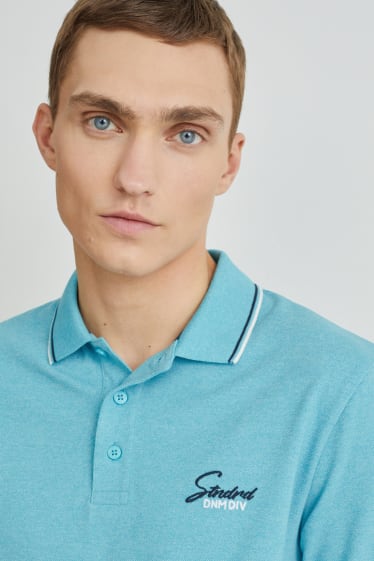 Men - Polo shirt - turquoise