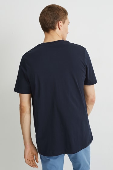 Heren - T-shirt - donkerblauw