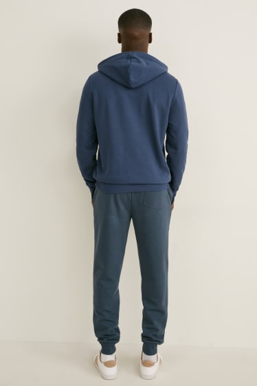 Hommes - Ensemble - sweat à capuche et pantalon de jogging - 2 pièces - bleu