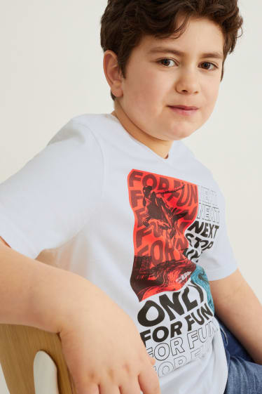 Kinderen - Uitgebreide maten - set van 3 - T-shirt - wit