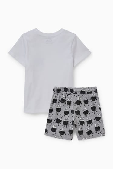 Kinder - Set - Kurzarmshirt und Shorts - 2 teilig - weiß