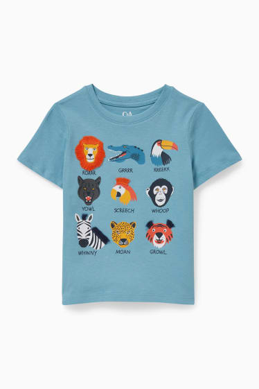 Enfants - Ensemble - T-shirt et short en molleton - 2 pièces - turquoise