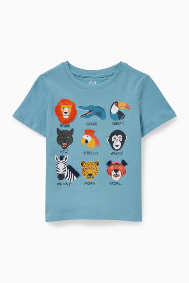 Kinder Jungen - Set - Kurzarmshirt und Sweatshorts - 2 teilig - türkis