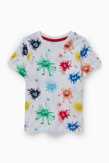 Kinder Buben - Set - Kurzarmshirt und Shorts - 2 teilig - weiß