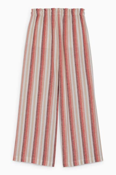 Nena - Pantalons - mescla de lli - de ratlles - beix