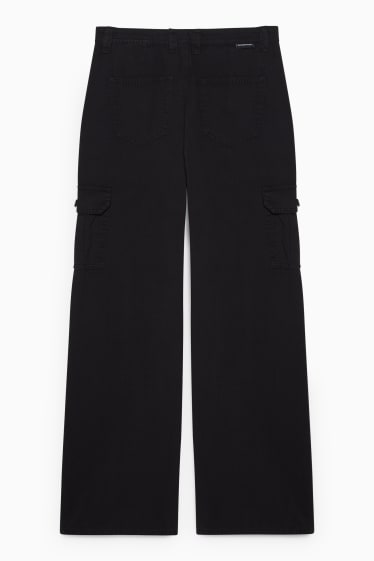 Donna - CLOCKHOUSE - pantaloni cargo - vita alta - relaxed fit - nero