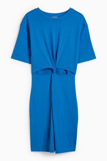Damen - T-Shirt-Kleid - blau
