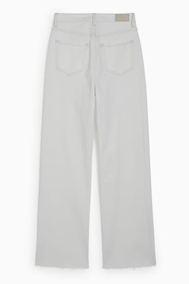 Damen - CLOCKHOUSE - Straight Jeans - High Waist - cremeweiss
