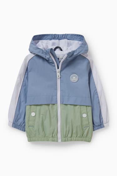 Baby: jongens - Babyjas met capuchon - lichtblauw