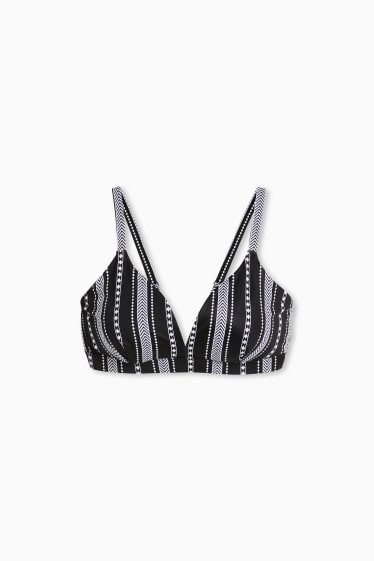 Damen - Bikini-Top - wattiert - bügellos - LYCRA® XTRA LIFE™ - schwarz / weiß