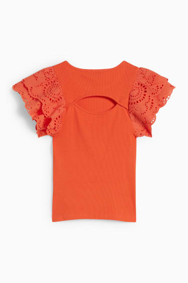 Kinder - Kurzarmshirt - orange