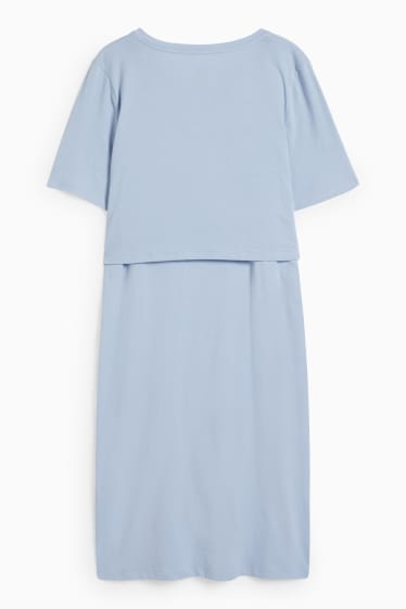 Women - Nursing nightdress - light blue