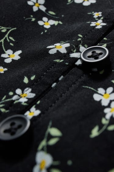 Dona - CLOCKHOUSE - vestit - de flors - negre