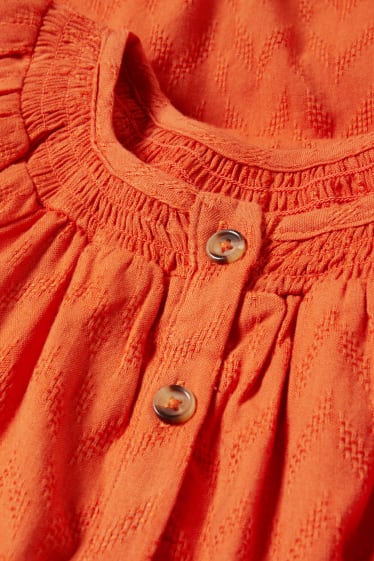 Enfants filles - Robe à ceinture - orange