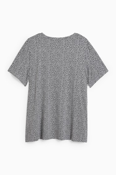 Donna - T-shirt - a pois - nero / grigio