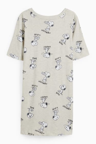 Damen - Bigshirt - Snoopy - hellgrau-melange