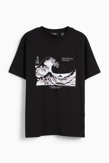 Donna - T-shirt - Katsushika Hokusai - nero