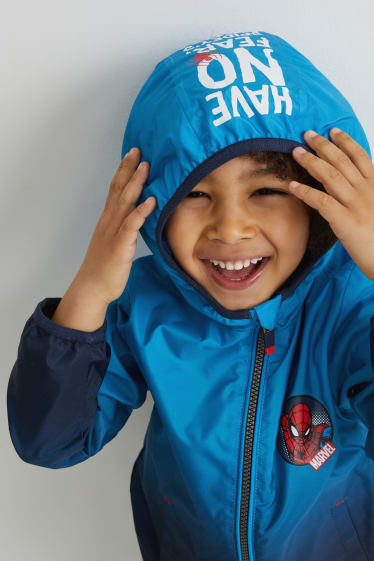 Kinder Jungen - Spider-Man - Jacke mit Kapuze - blau