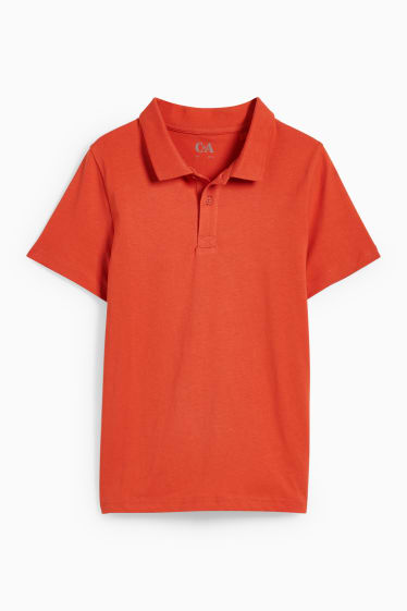 Dzieci - Koszulka polo - ciemnopomarańczowy