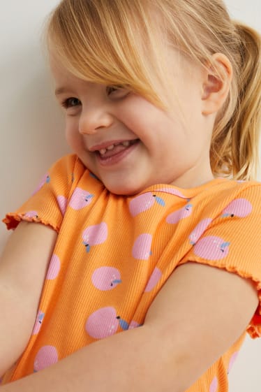 Kinder Mädchen - Kurzarmshirt - orange