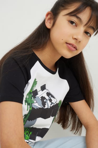 Kinderen: meisjes - Minecraft - T-shirt - wit