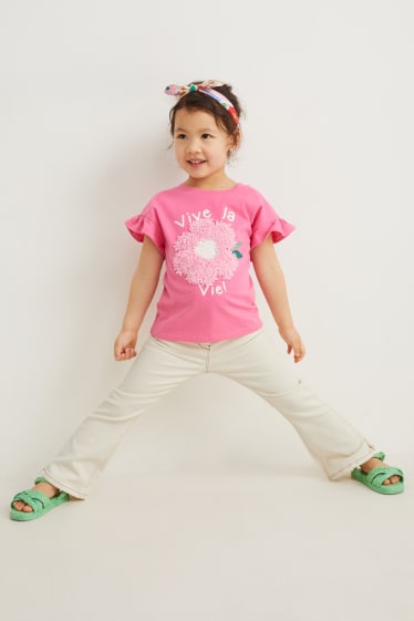 Enfants filles - Flared jean - blanc crème