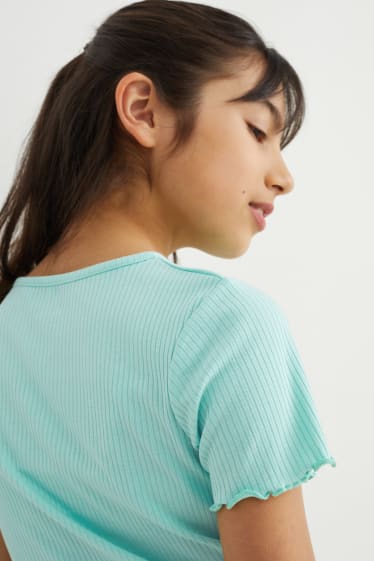 Enfants filles - Lot de 2 - T-shirts noués - blanc