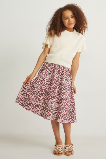 Enfants filles - Jupe - à motif - blanc crème