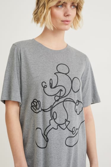 Femmes - Haut long - Mickey Mouse - gris chiné