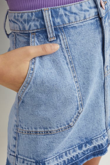 Dzieci - Spódnica dżinsowa - dżins-jasnoniebieski
