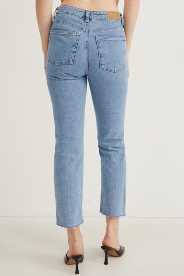 Kobiety - Straight jeans - wysoki stan - LYCRA® - dżins-jasnoniebieski