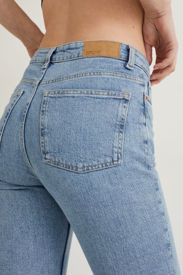 Kobiety - Straight jeans - wysoki stan - LYCRA® - dżins-jasnoniebieski