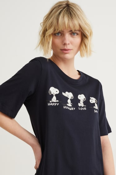 Damen - Pyjama - Snoopy - dunkelblau