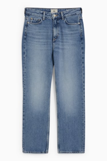 Dames - Straight jeans - high waist - jeansblauw