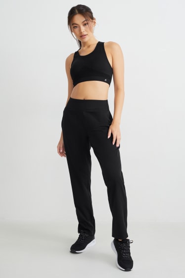 Donna - Leggings tecnici - fitness - 4 Way Stretch - nero