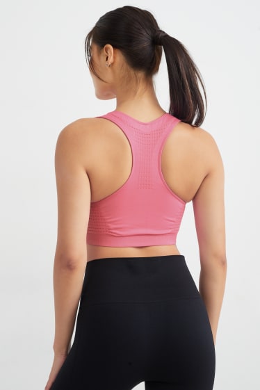 Donna - Confezione da 2 - reggiseno sportivo - imbottito - fucsia