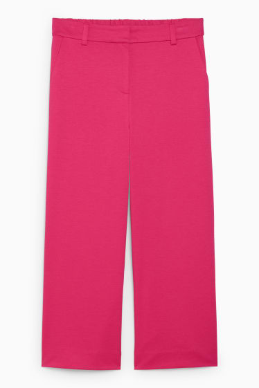Dona - Pantalons culotte - high waist - straight fit - fúcsia