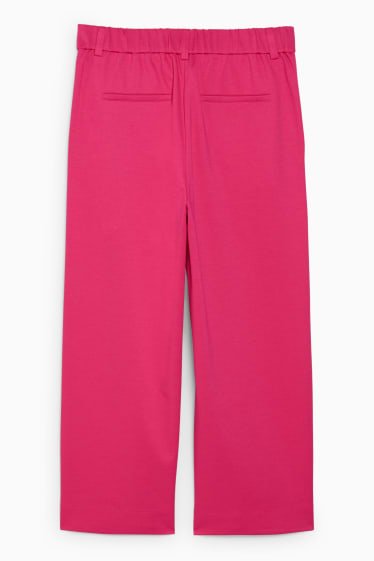 Dona - Pantalons culotte - high waist - straight fit - fúcsia