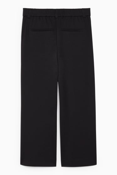 Damen - Culotte - High Waist - Straight Fit - schwarz