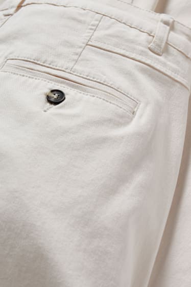 Femmes - Pantalon de toile - high waist - wide leg - blanc crème