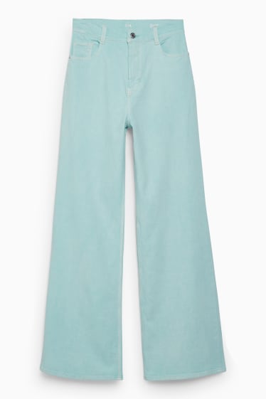 Damen - Loose Fit Jeans - High Waist - LYCRA® - mintgrün