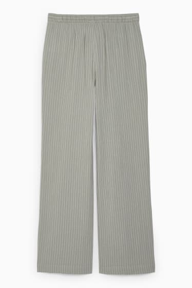 Dona - Pantalons de pijama - de ratlles - verd clar