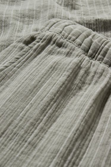 Dona - Pantalons de pijama - de ratlles - verd clar