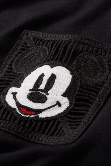 Damen - T-Shirt - Micky Maus - schwarz